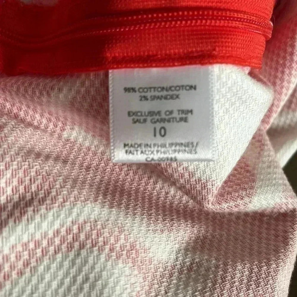 [US10]Natori Ikat Pattern Red Cotton  Crop - Picture 5 of 5